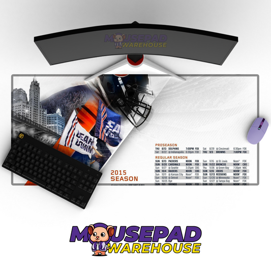 Chicago Bears V2 Mousepad Deskmat Mockup