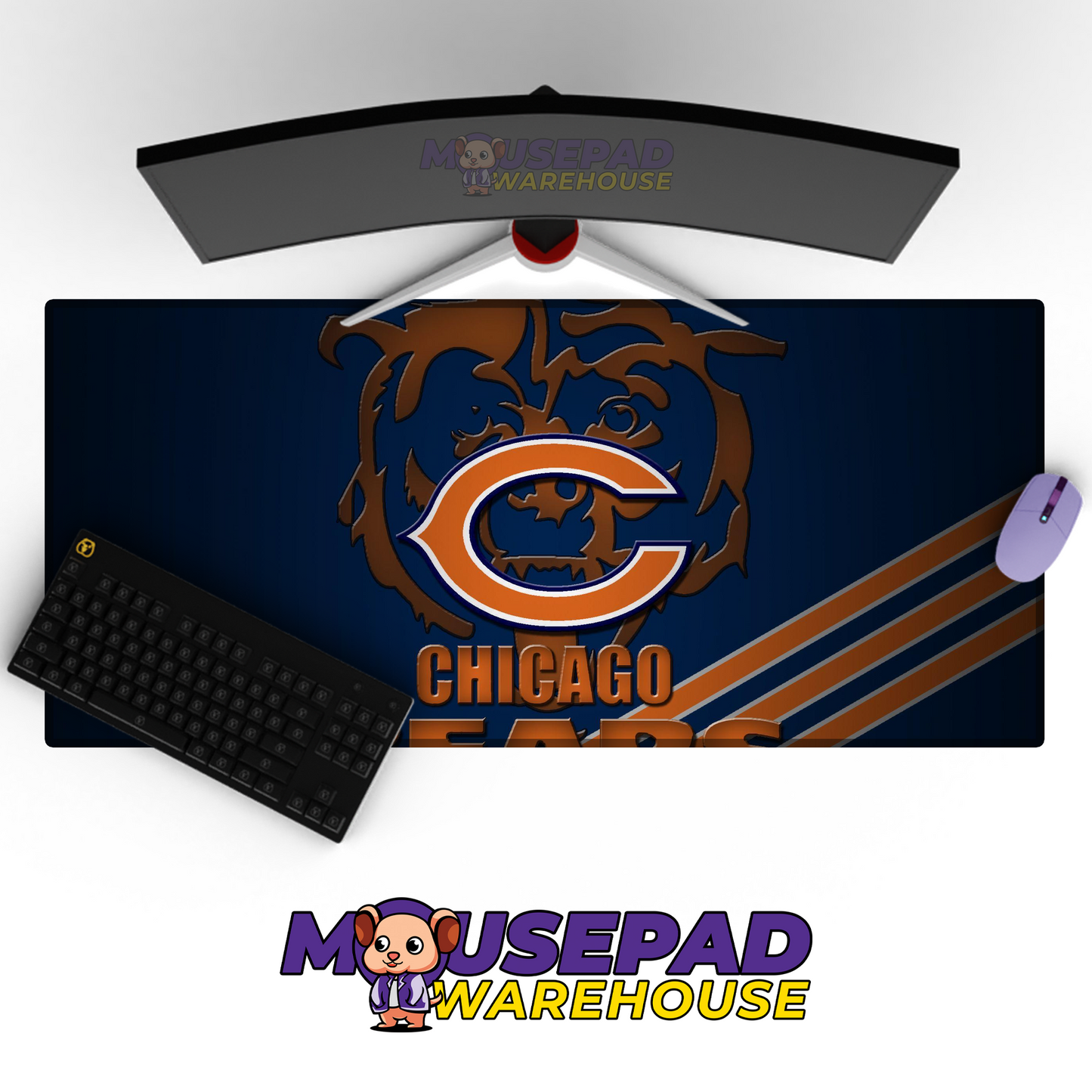 Chicago Bears V9 Mousepad Deskmat Mockup