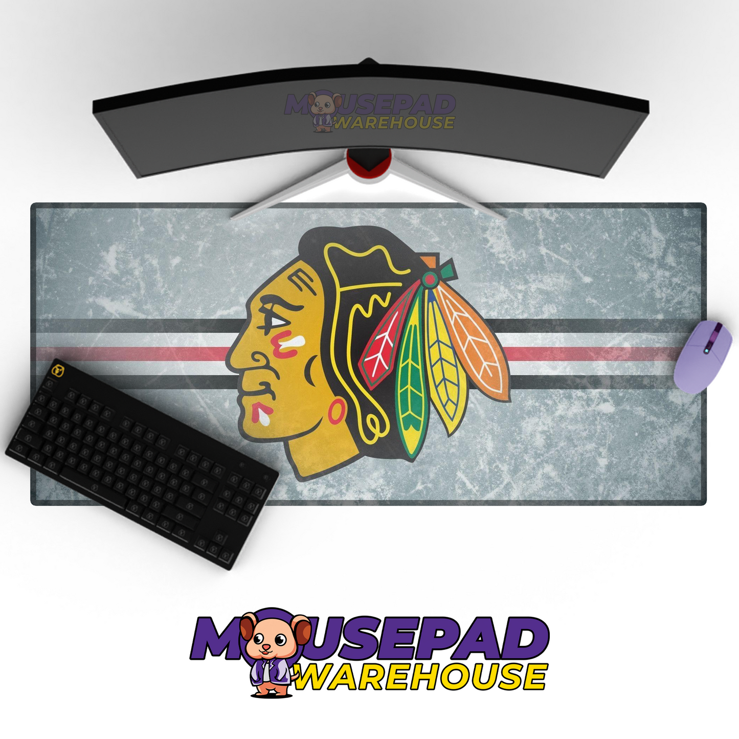 Chicago Blackhawks V10 Mousepad Deskmat Mockup