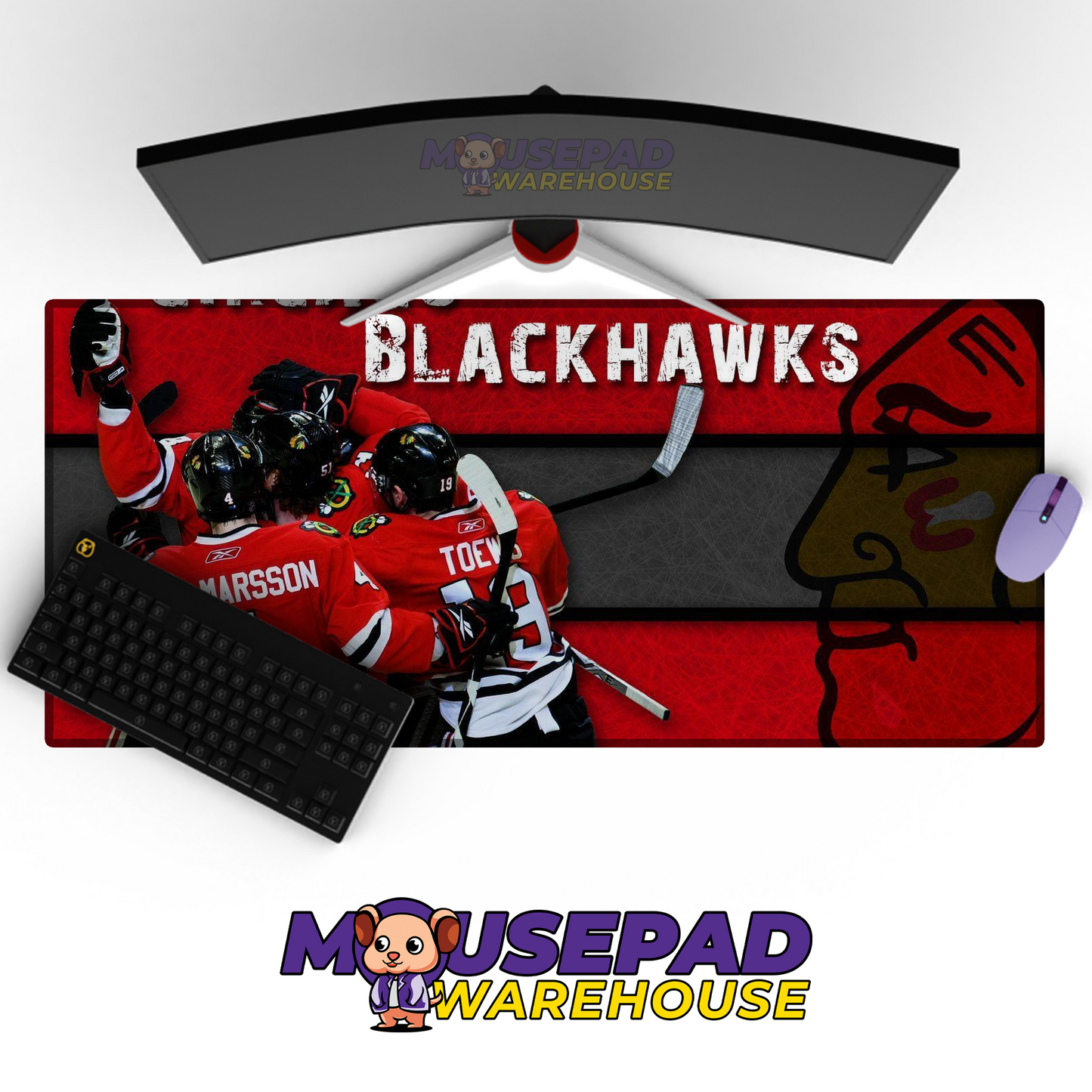 Chicago Blackhawks V11 Mousepad Deskmat Mockup