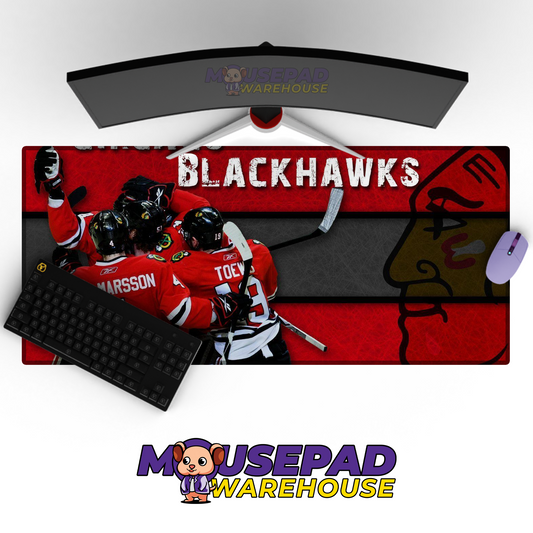 Chicago Blackhawks V11 Mousepad Deskmat Mockup
