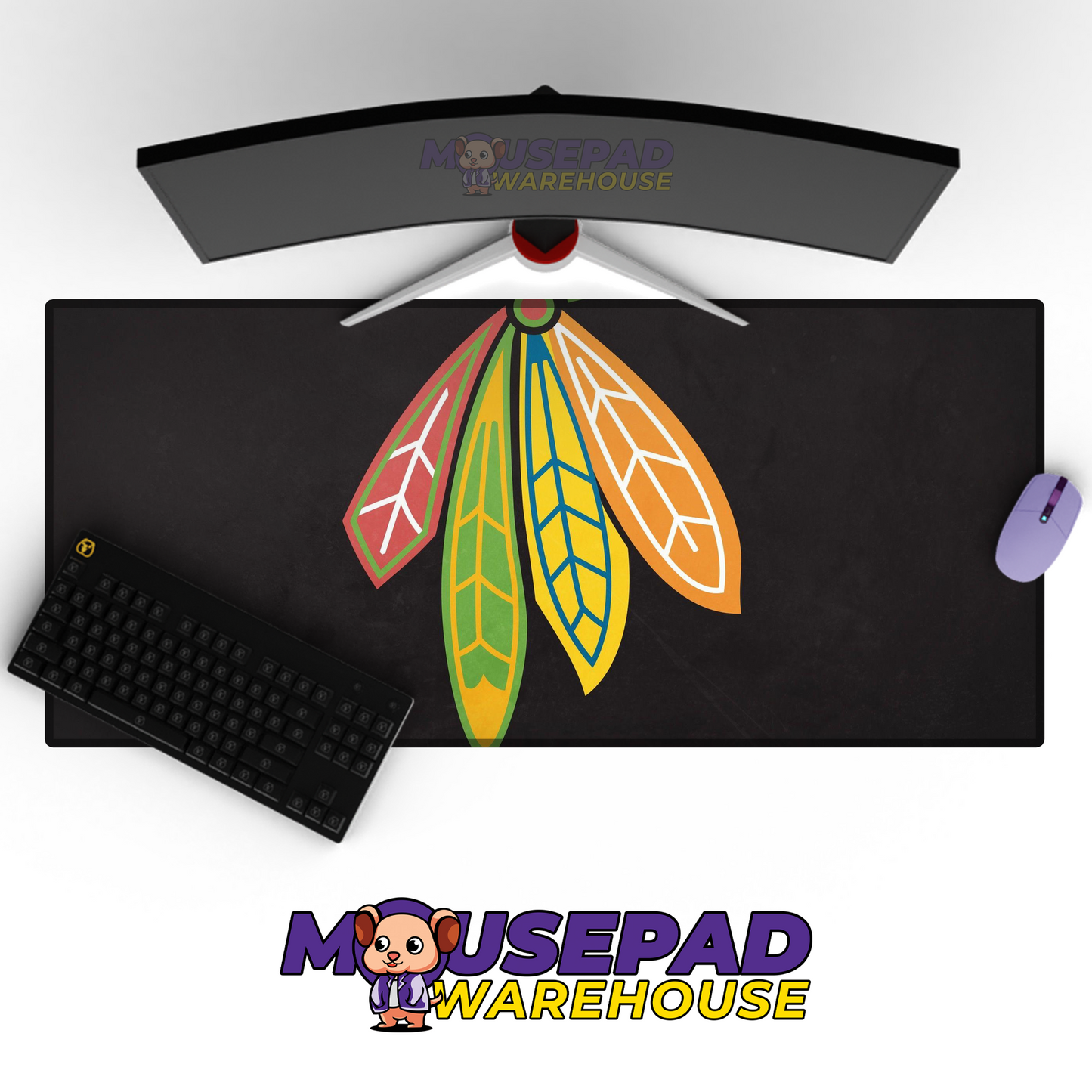 Chicago Blackhawks V15 Mousepad Deskmat Mockup