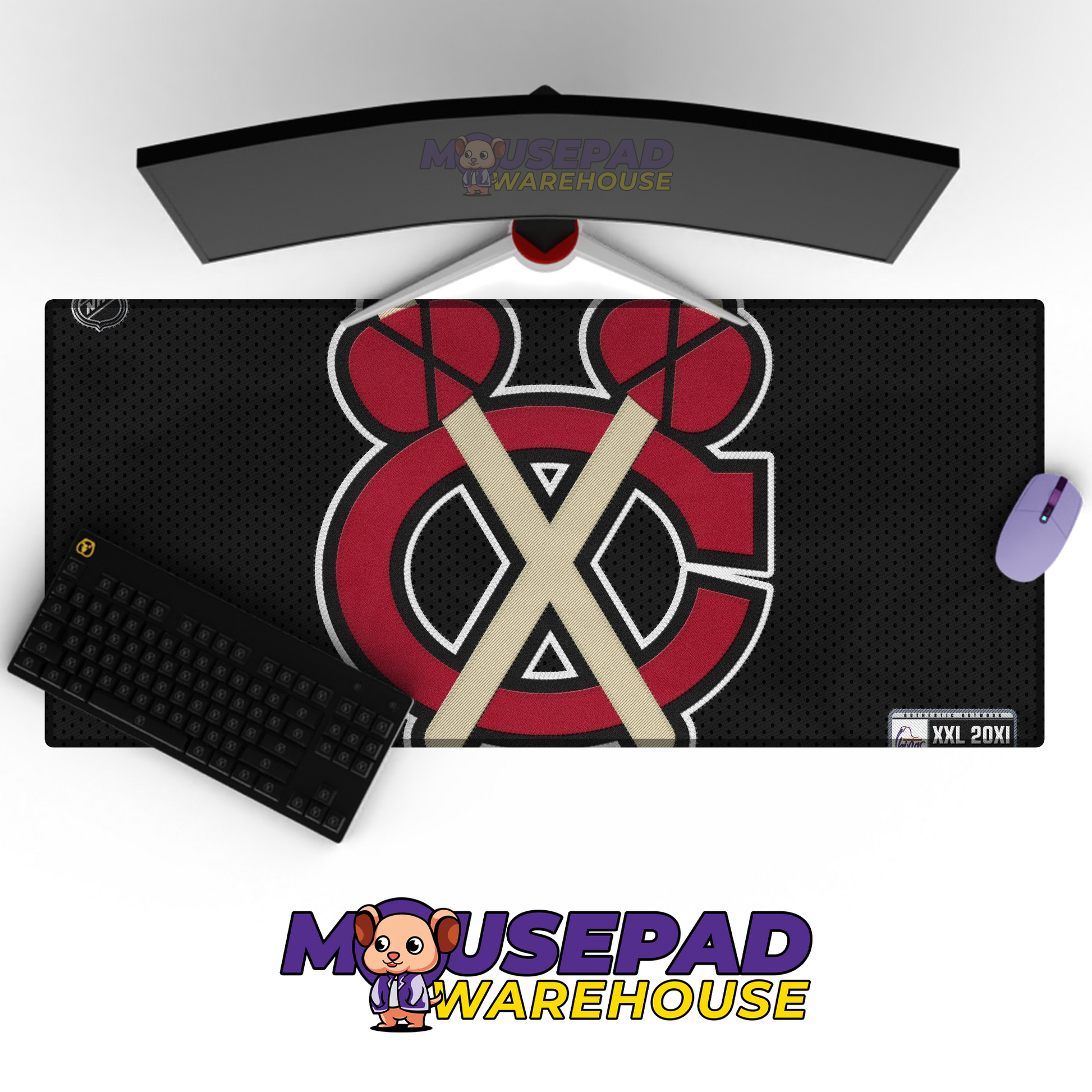 Chicago Blackhawks V18 Mousepad Deskmat Mockup