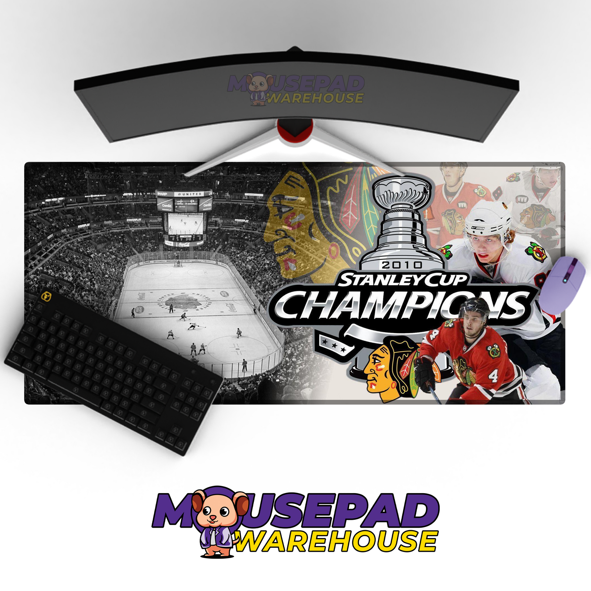 Chicago Blackhawks V1 Mousepad Deskmat Mockup