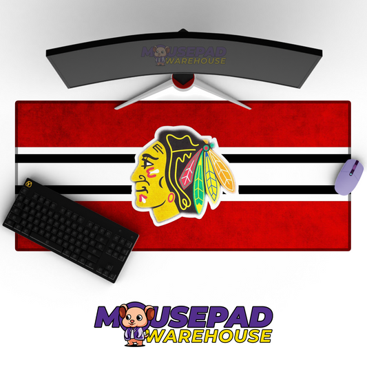 Chicago Blackhawks V4 Mousepad Deskmat Mockup