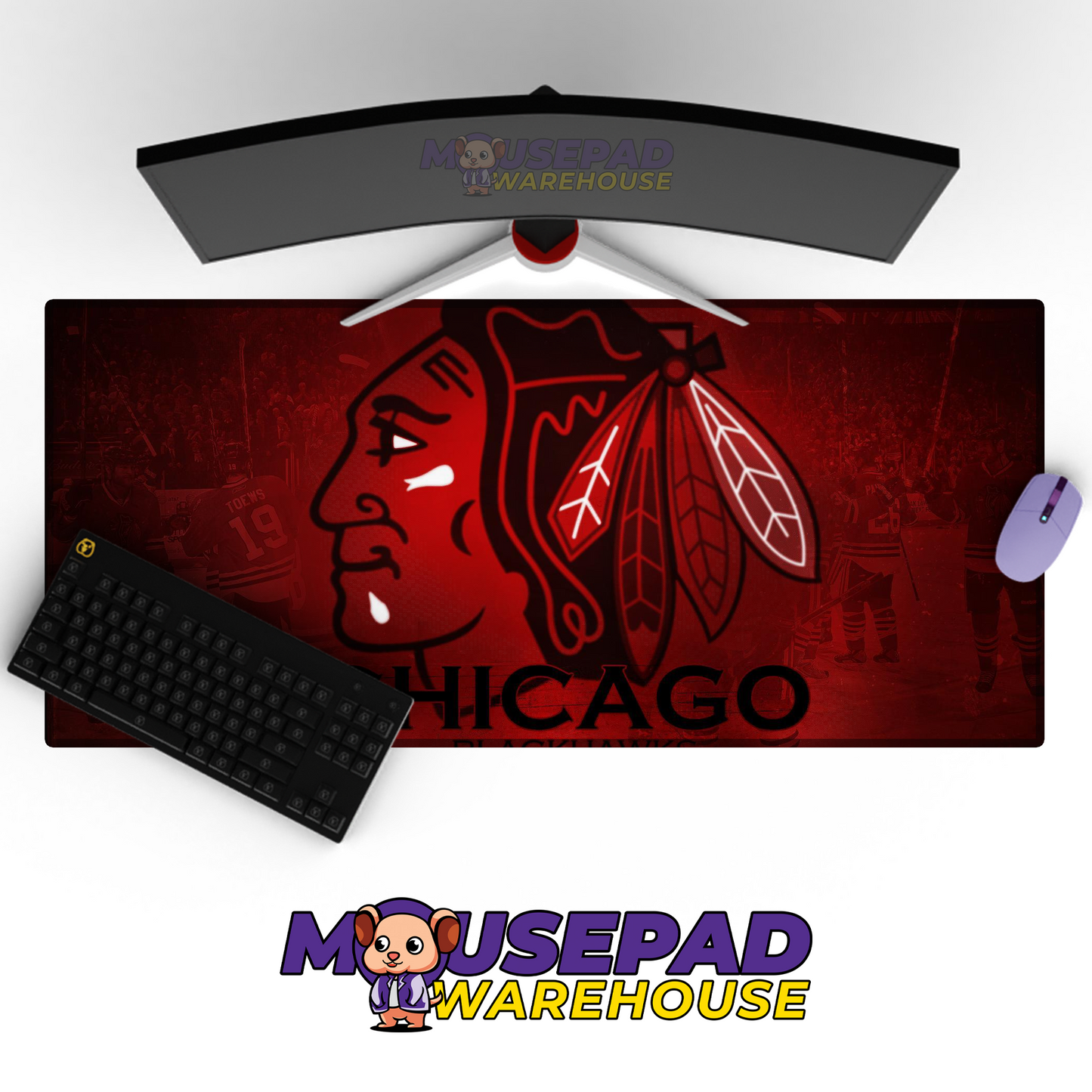 Chicago Blackhawks V5 Mousepad Deskmat Mockup
