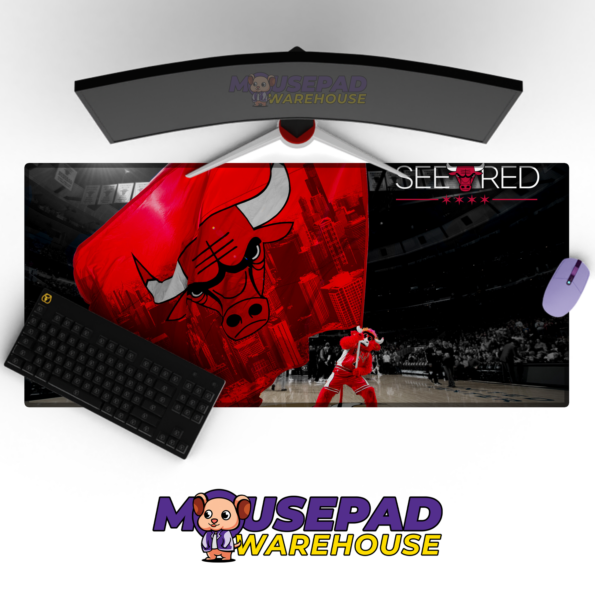 Chicago Bulls V14 Mousepad Mockup