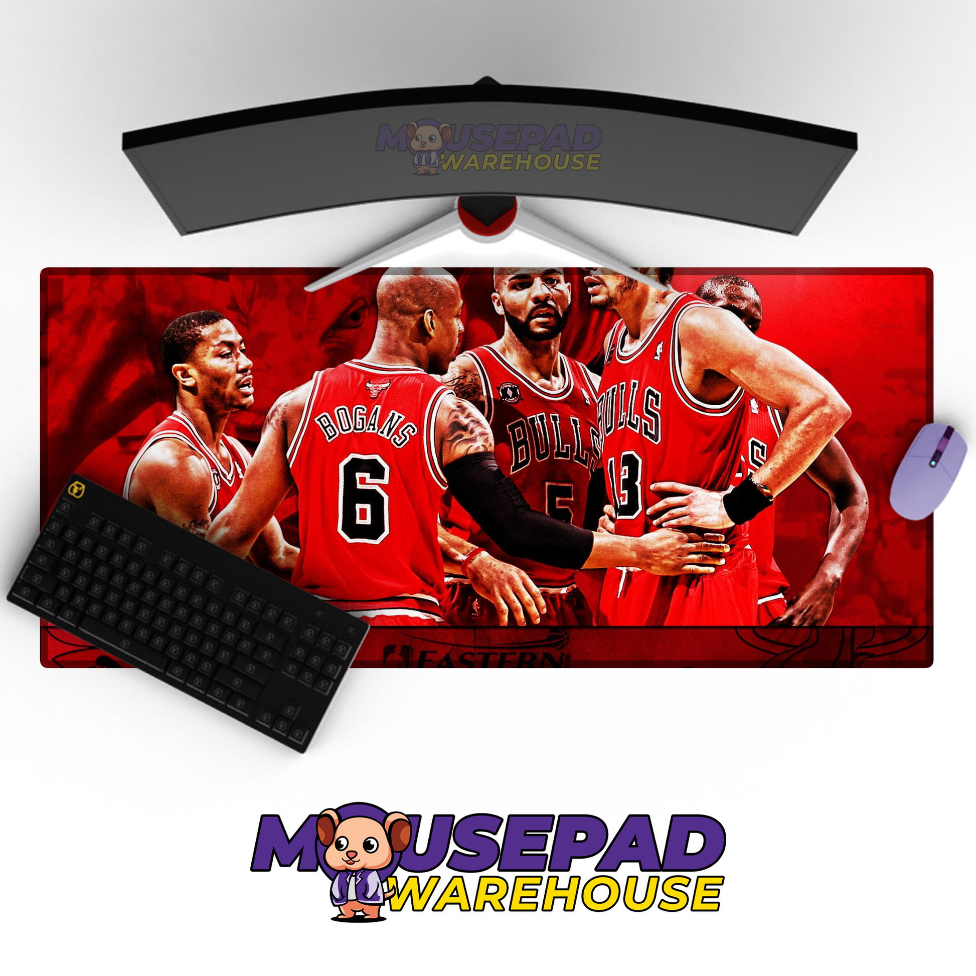 Chicago Bulls V21 Mousepad Mockup