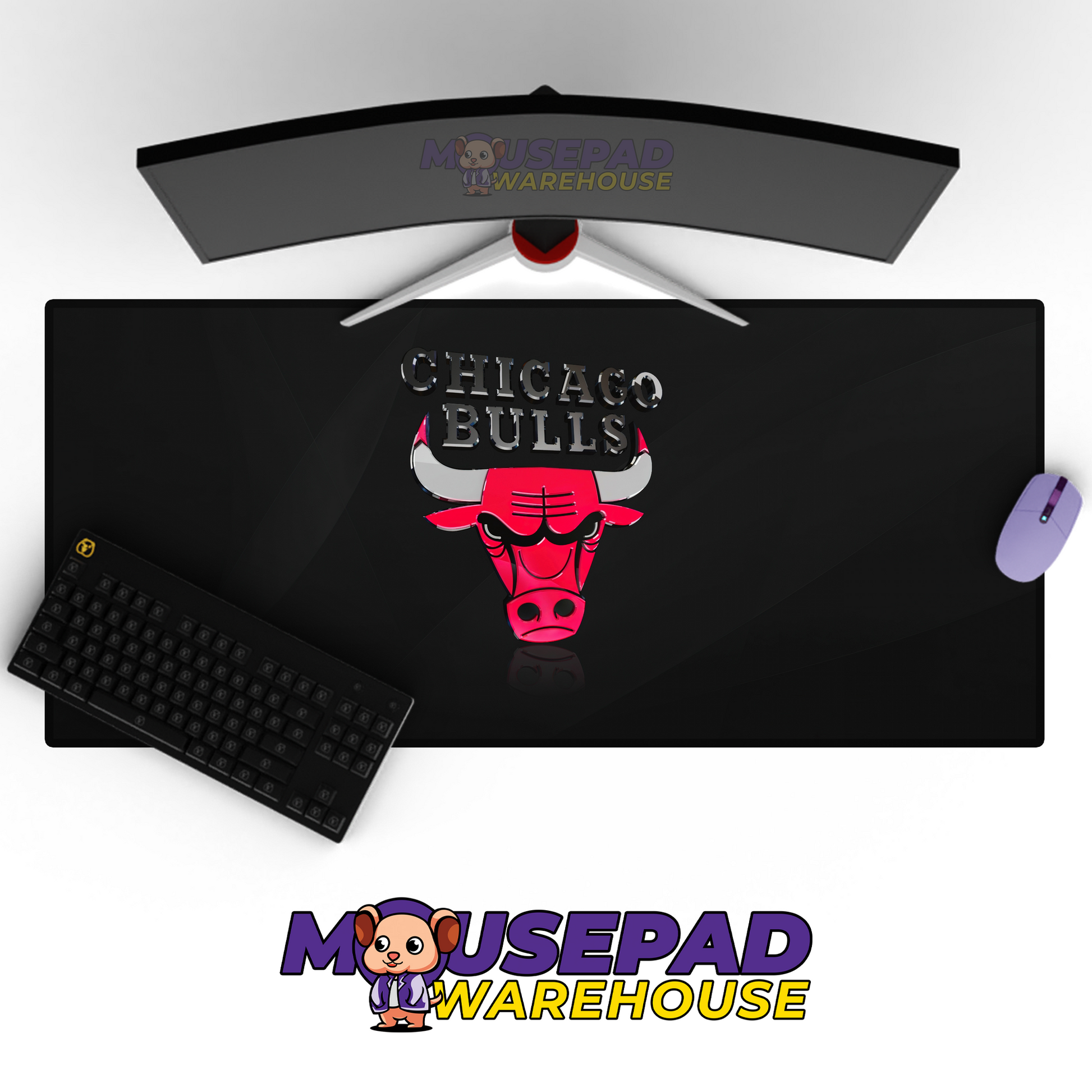Chicago Bulls V23 Mousepad Mockup