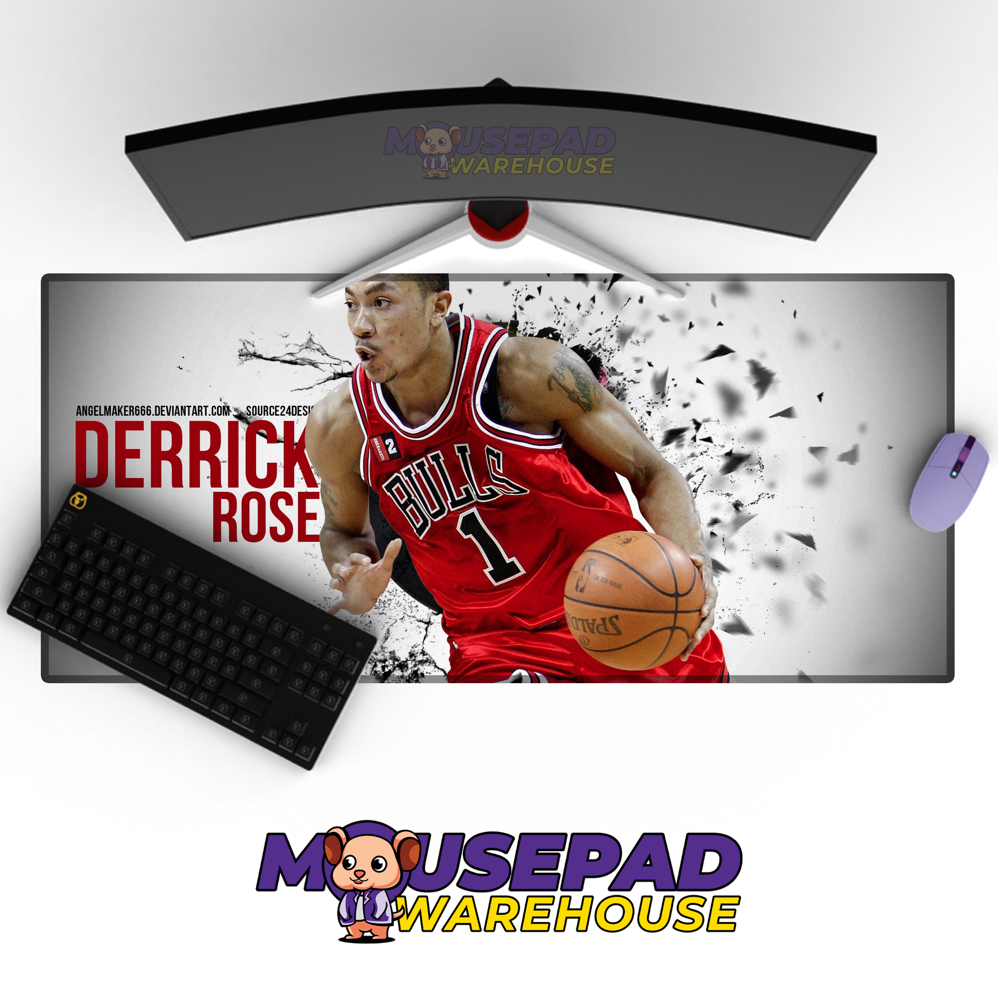 Chicago Bulls V24 Mousepad Mockup