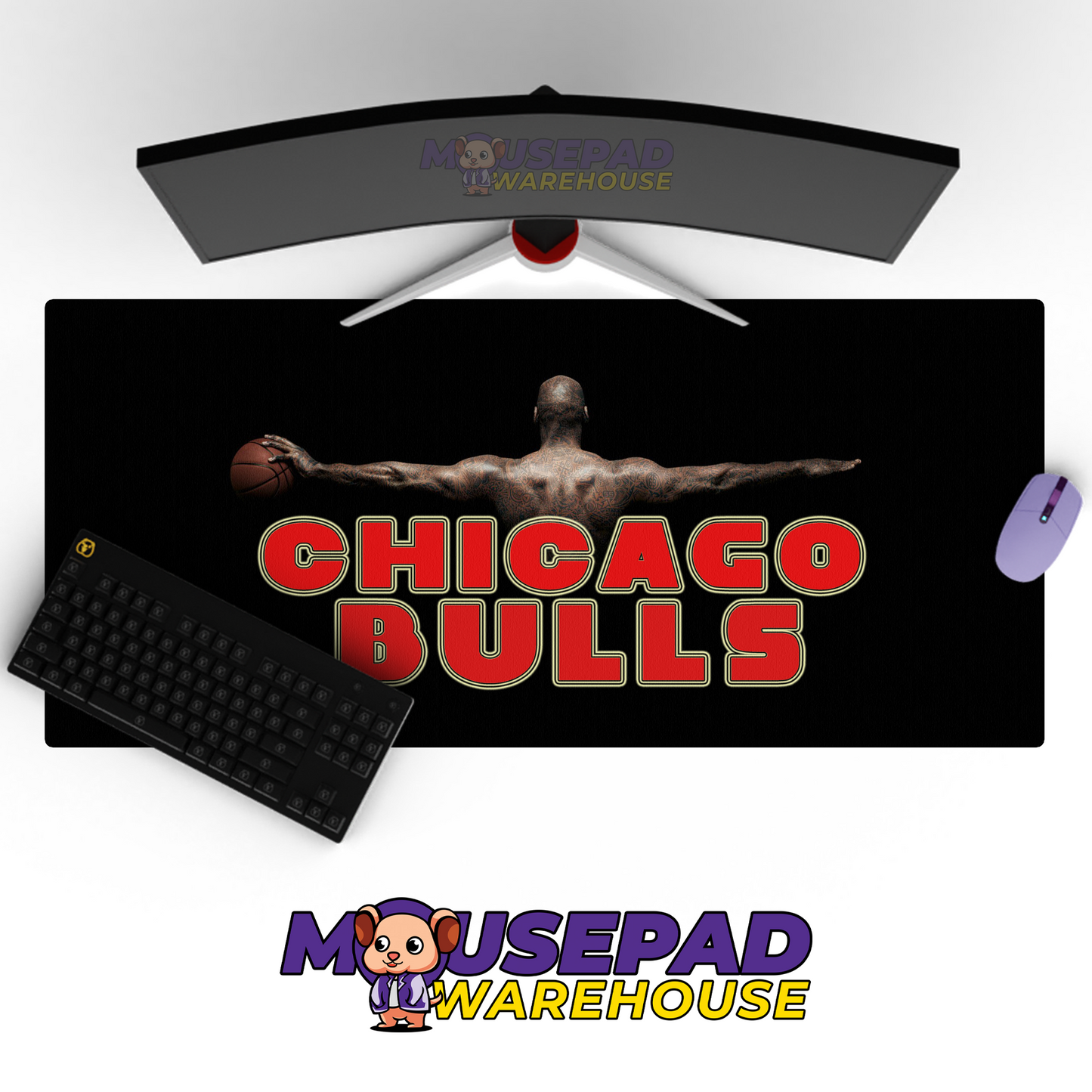 Chicago Bulls V25 Mousepad Mockup