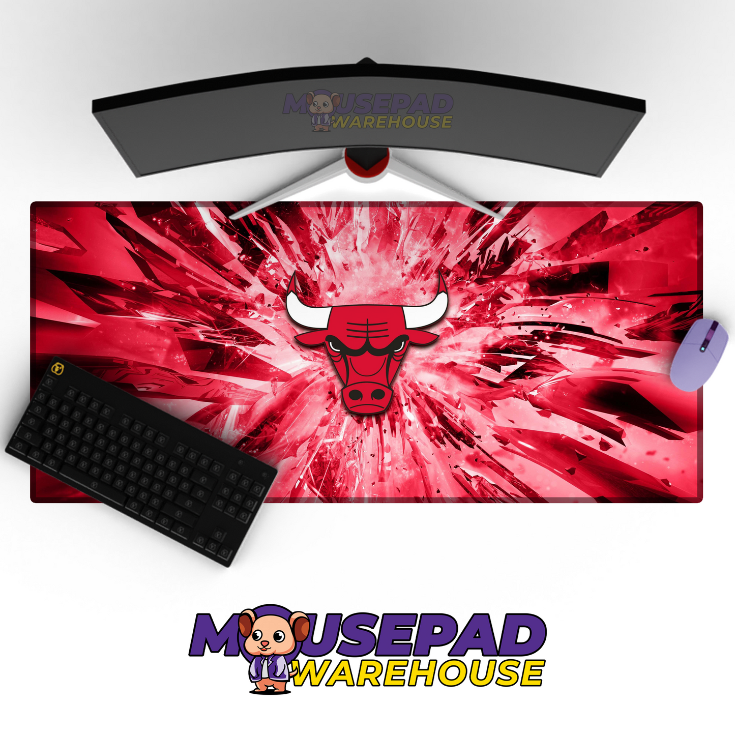 Chicago Bulls V26 Mousepad Mockup