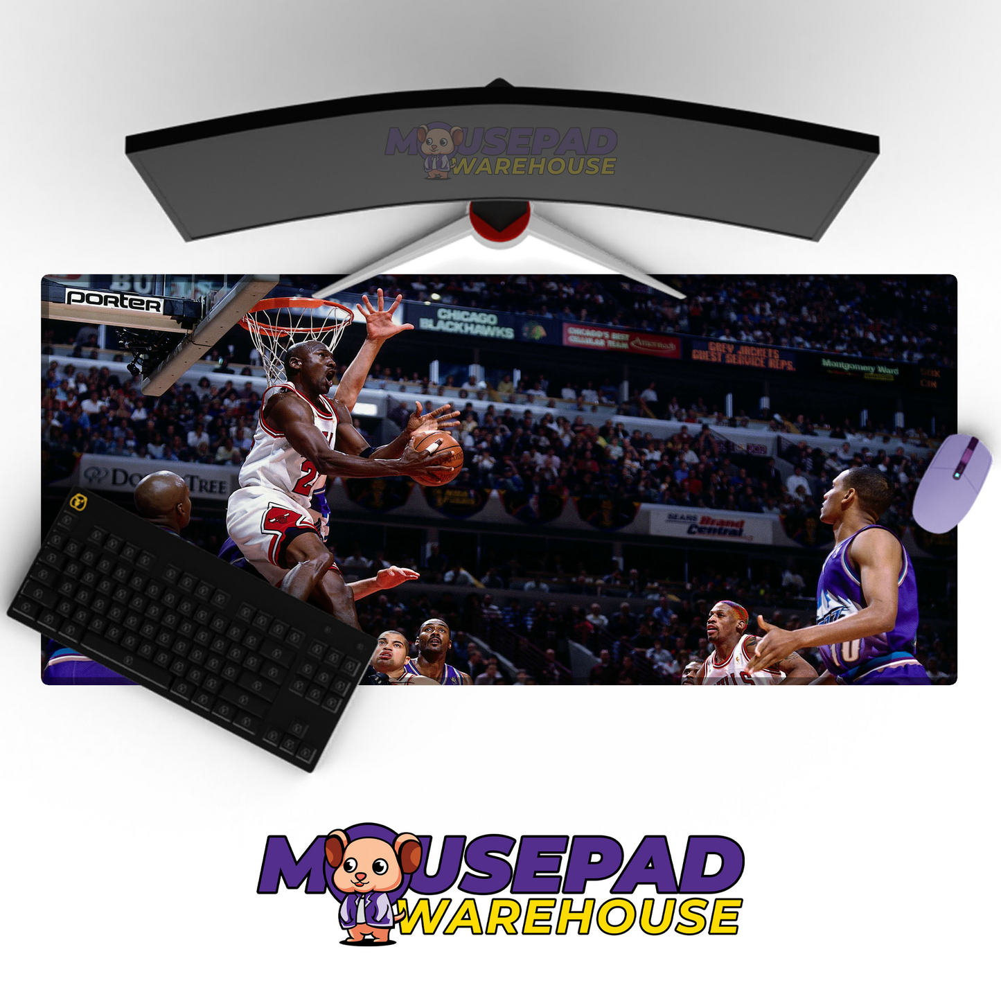 Chicago Bulls V7 Mousepad Mockup