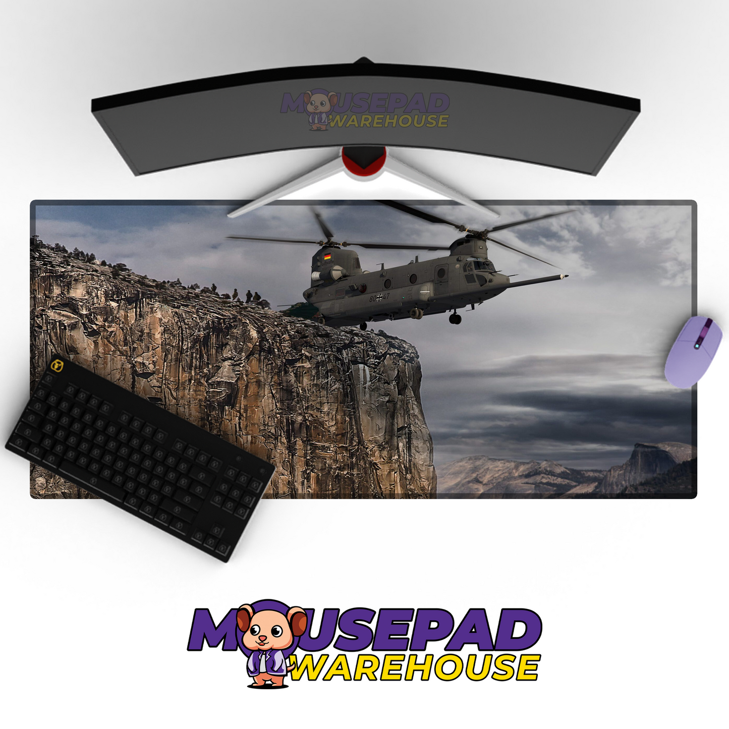 Chinook Helicopter V14 Mousepad Deskmat Mockup