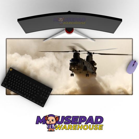 Chinook Helicopter V2 Mousepad Deskmat Mockup