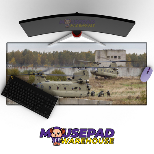 Chinook Helicopter V8 Mousepad Deskmat Mockup