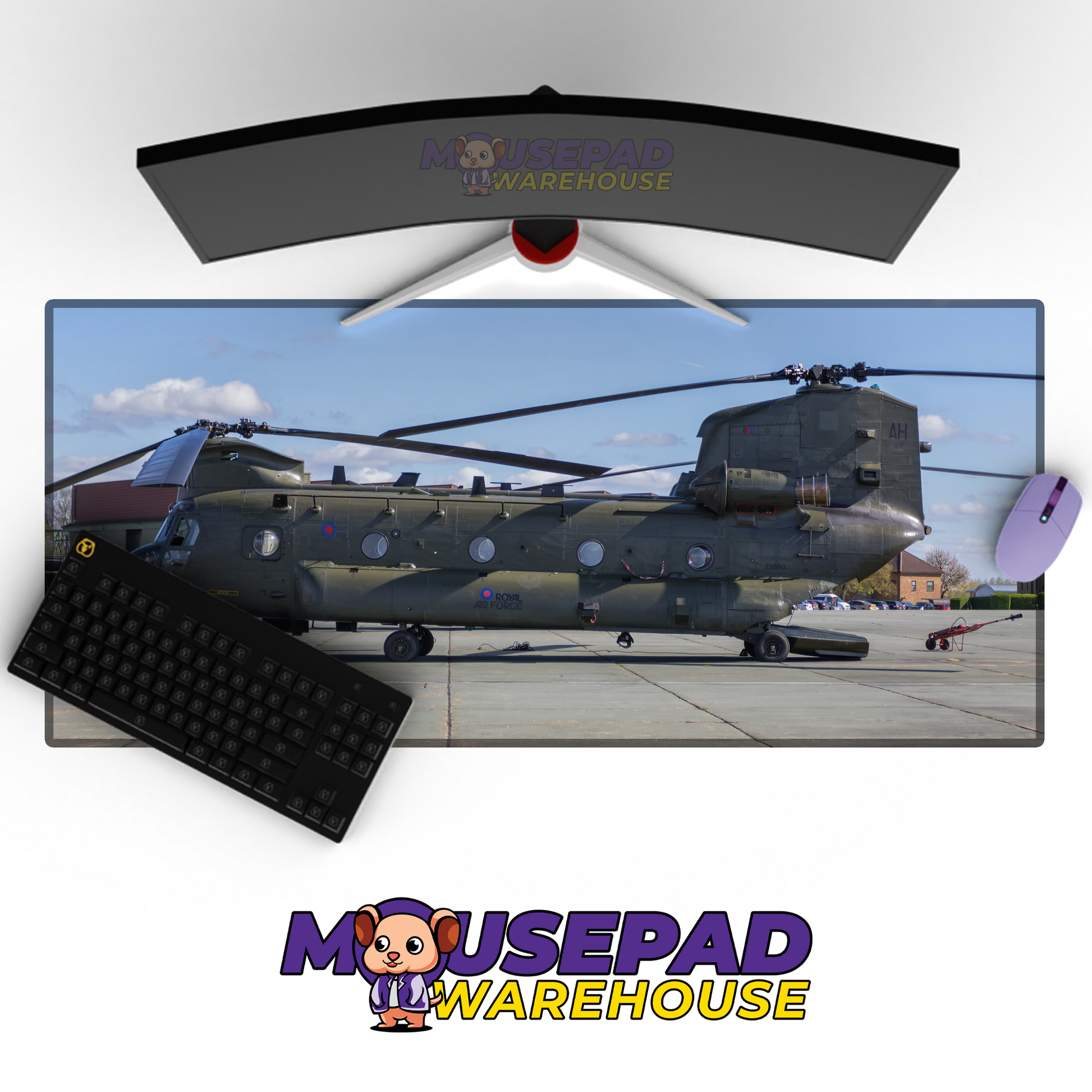 Chinook Helicopter V9 Mousepad Deskmat Mockup