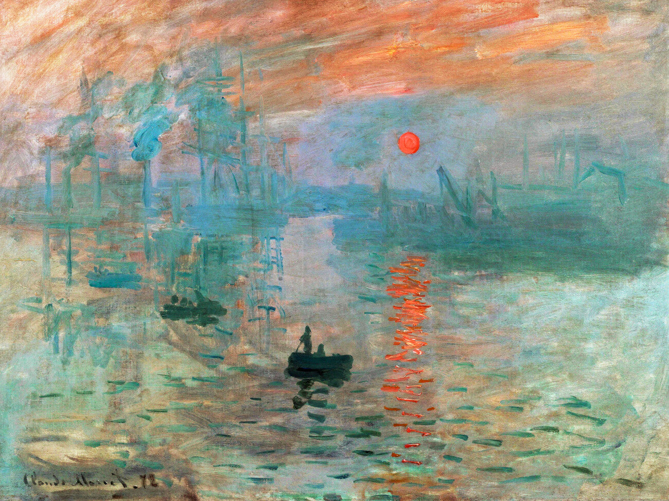 Claude Monet - Impression Sunrise Art (Painting) Mousepad