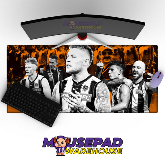 Collingwood Magpies V2 Mousepad Deskmat Mockup