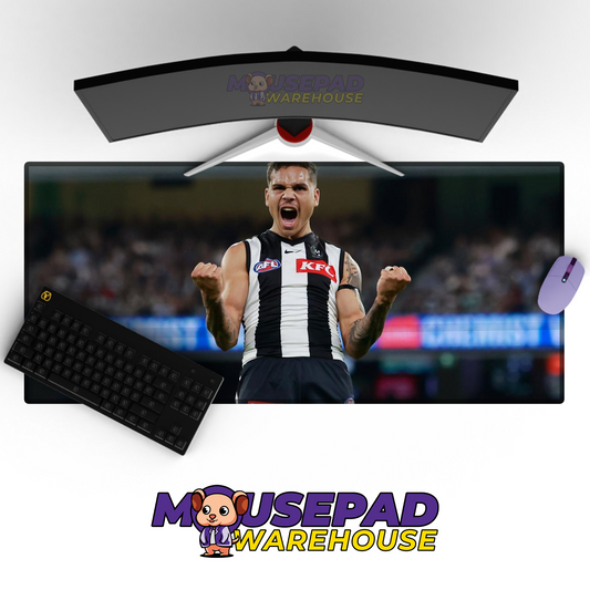 Collingwood Magpies V4 Mousepad Deskmat Mockup