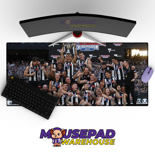 Collingwood Magpies V6 Mousepad Deskmat Mockup