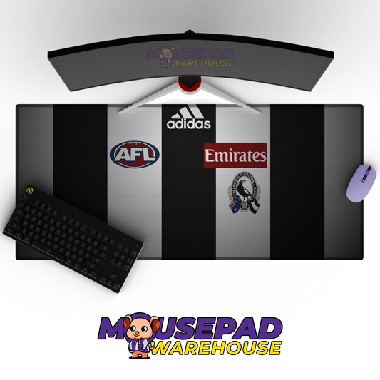 Collingwood Magpies V7 Mousepad Deskmat Mockup