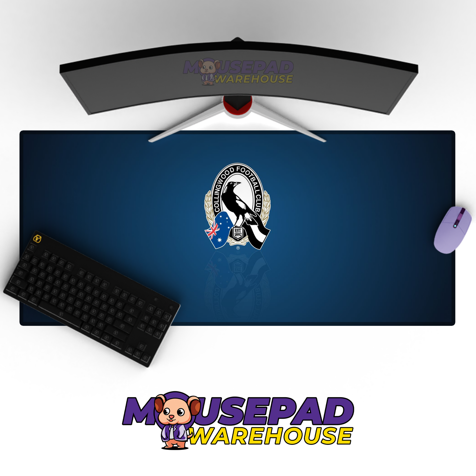 Collingwood Magpies V8 Mousepad Deskmat Mockup