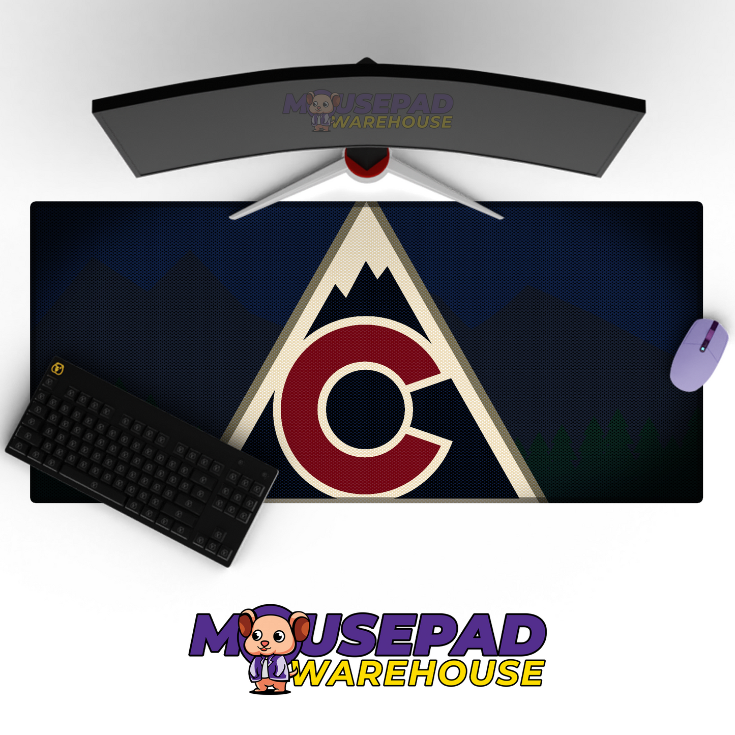 Colorado Avalanche V22 Mousepad Deskmat Mockup