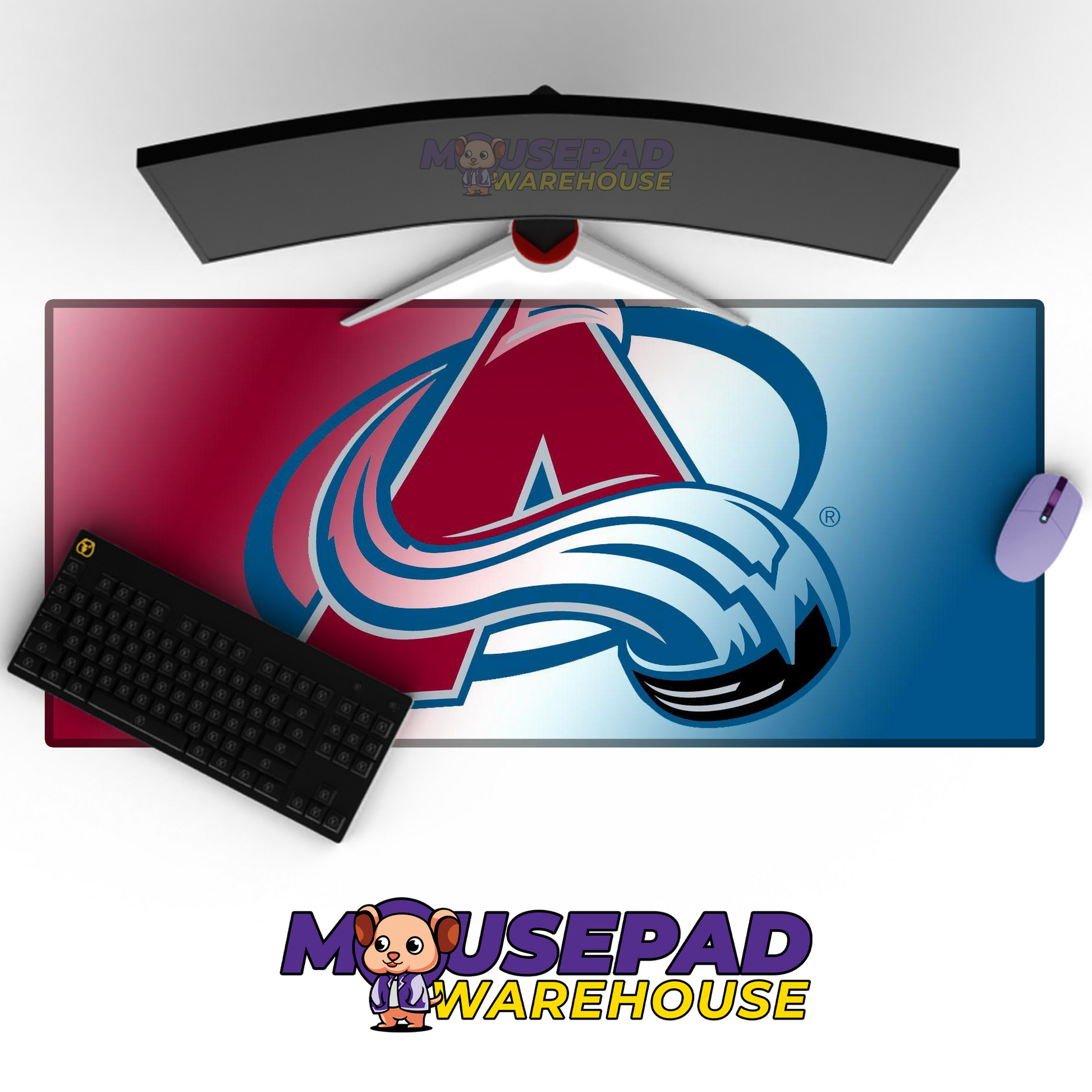 Colorado Avalanche V9 Mousepad Deskmat Mockup