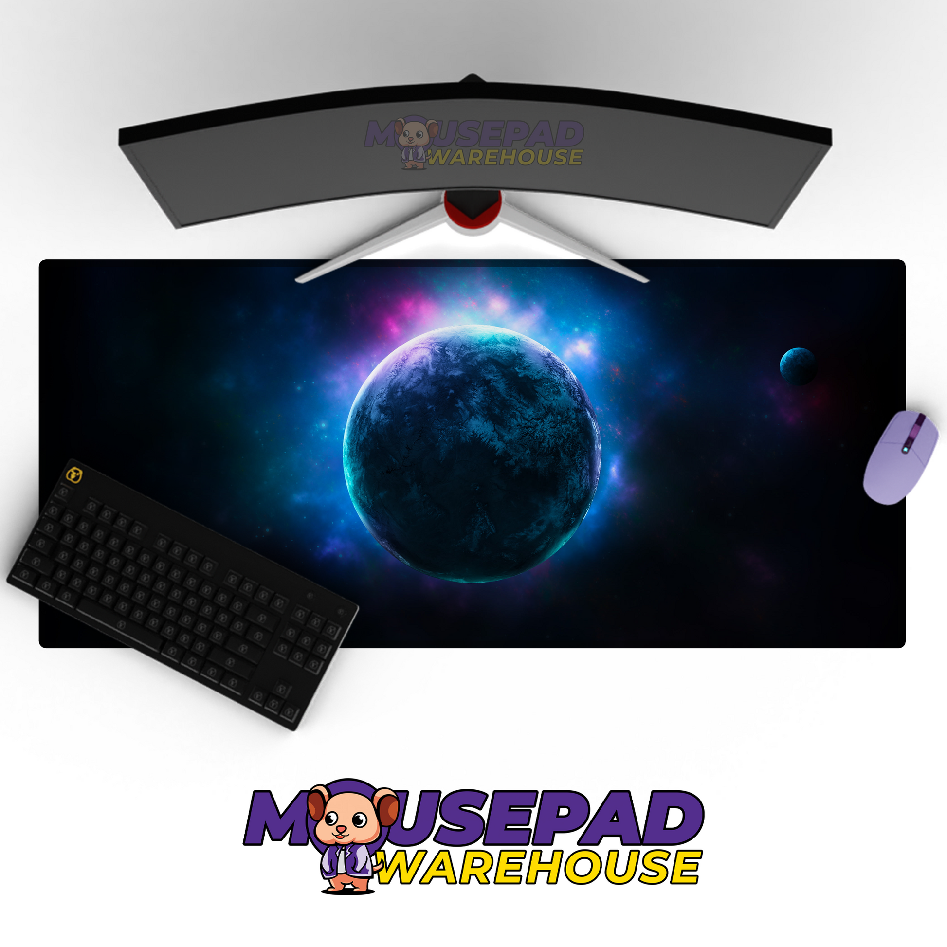 Cosmic Mirage Nebula Space Aesthetic Desk Mat Mockup