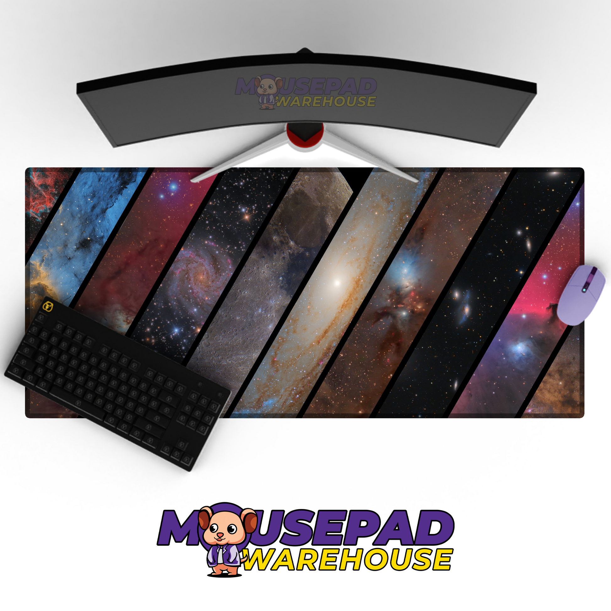 Cosmic Reach Deep Galaxy Universe Desk Mat Mockup