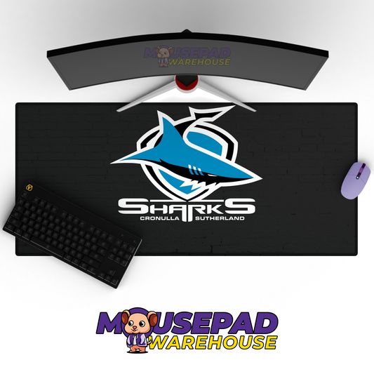 Cronulla Sharks V5 Mousepad Deskmat Mockup
