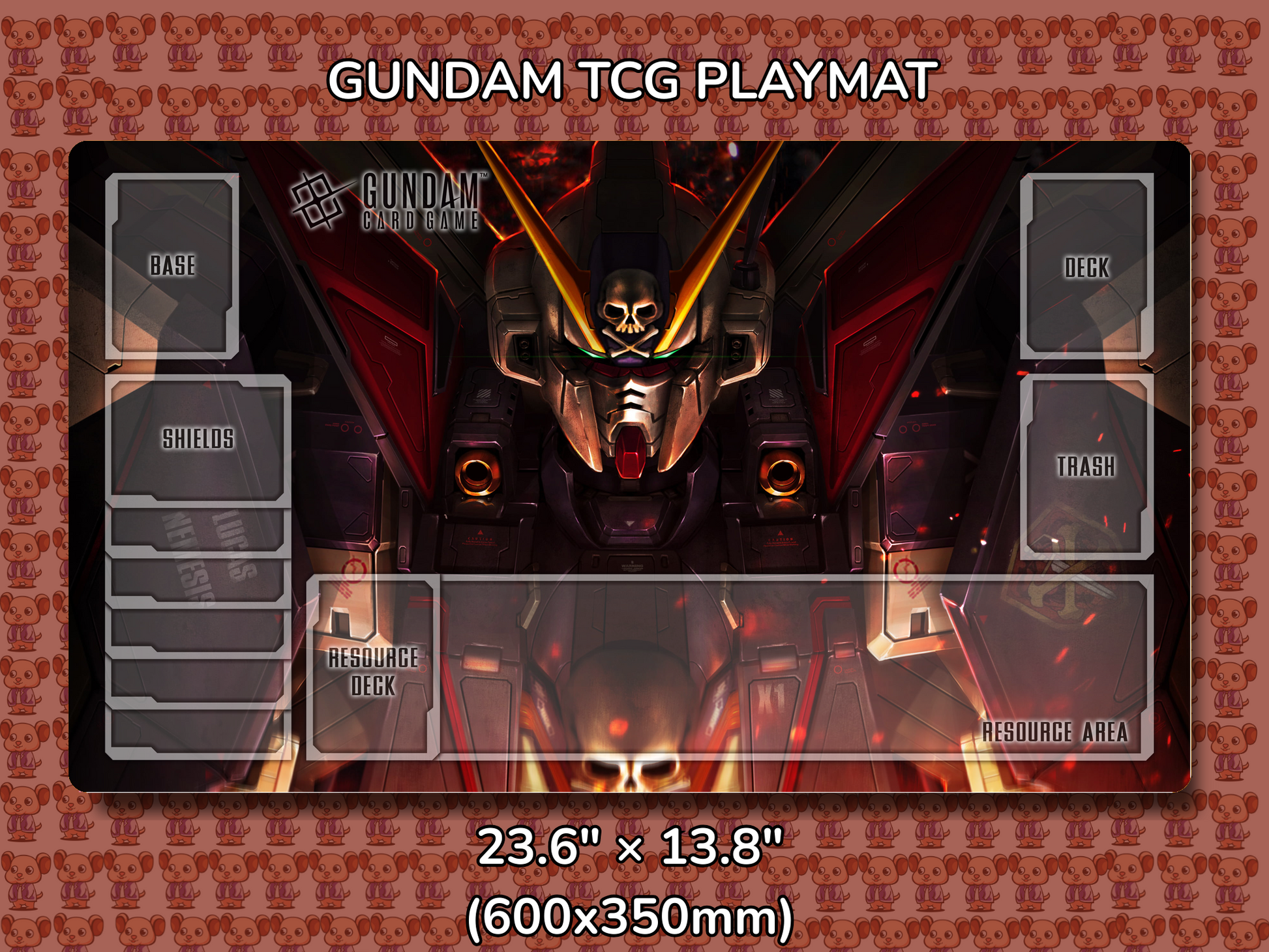 Cross X1 Gundam TCG Playmat Mockup