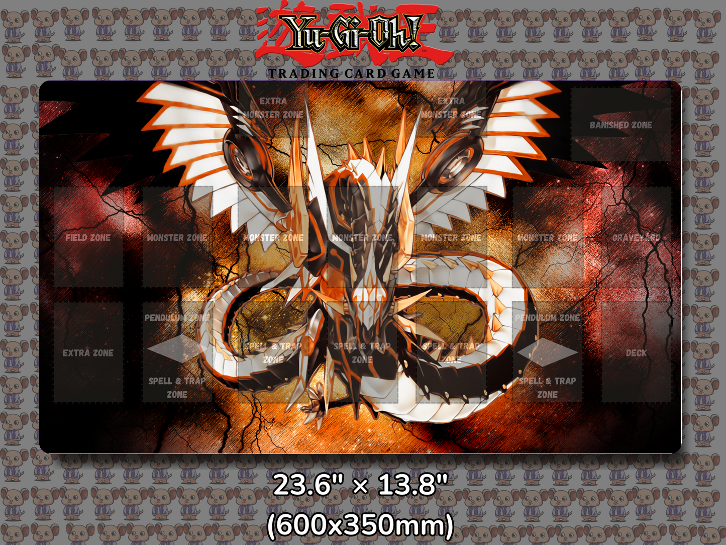 Cyber Infinity Dragon Yu Gi Oh Card Game Playmat Mockup
