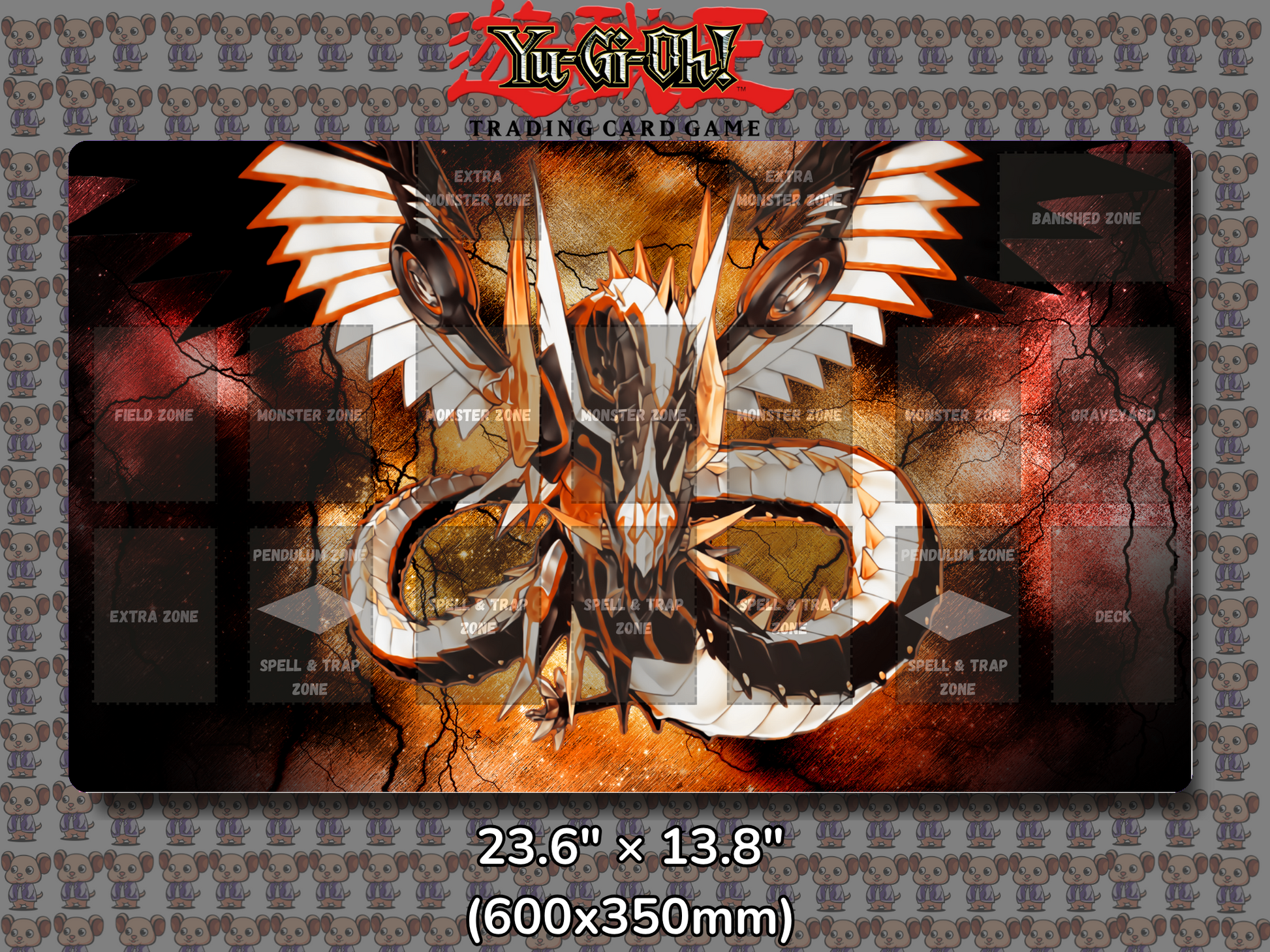 Cyber Infinity Dragon Yu Gi Oh Card Game Playmat Mockup