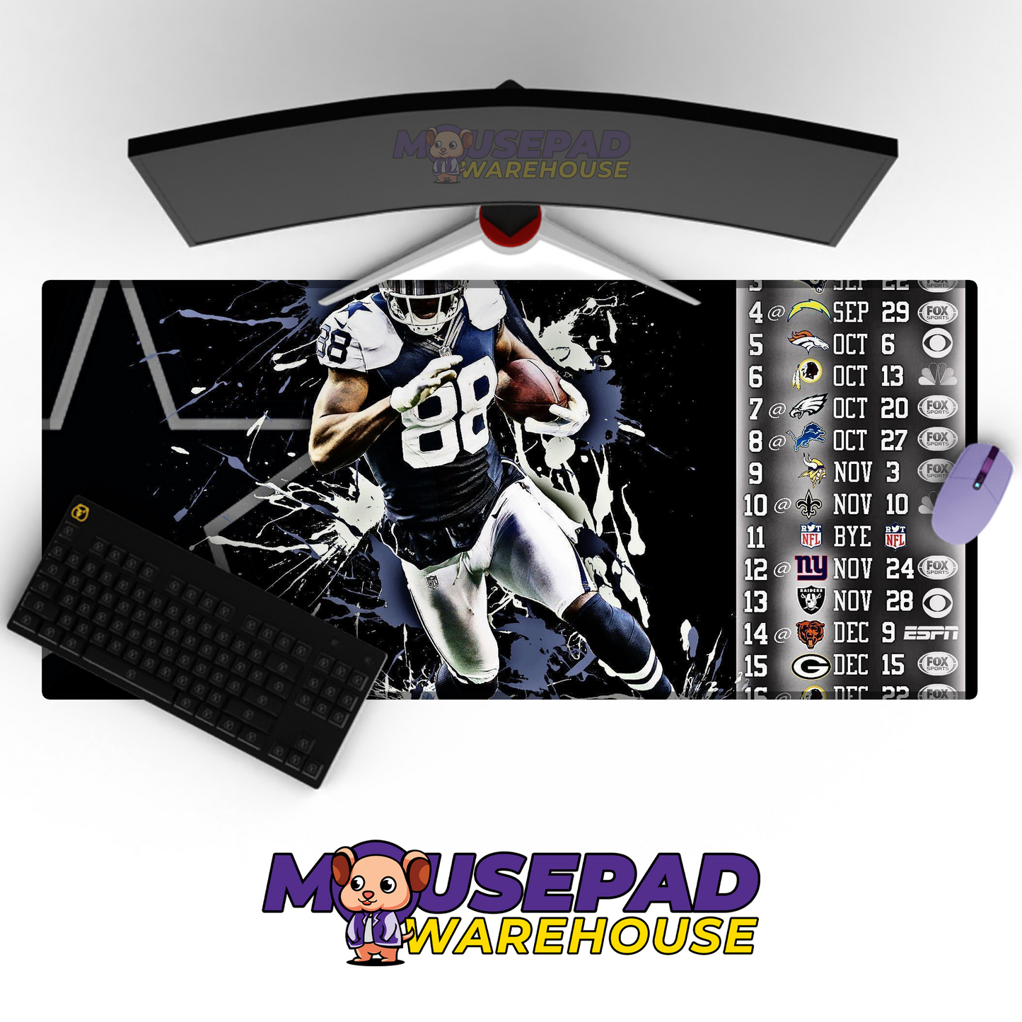 Dallas Cowboys V28 Mousepad Deskmat Mockup