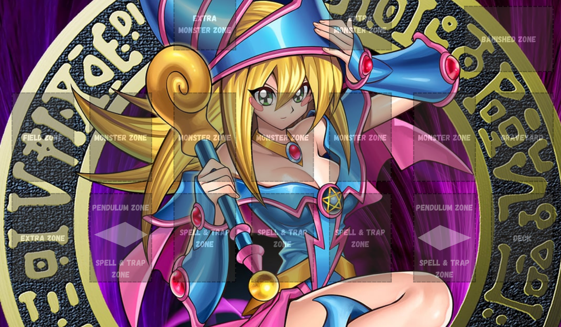 Dark Magician Girl V2 Yu Gi Oh Card Game Playmat