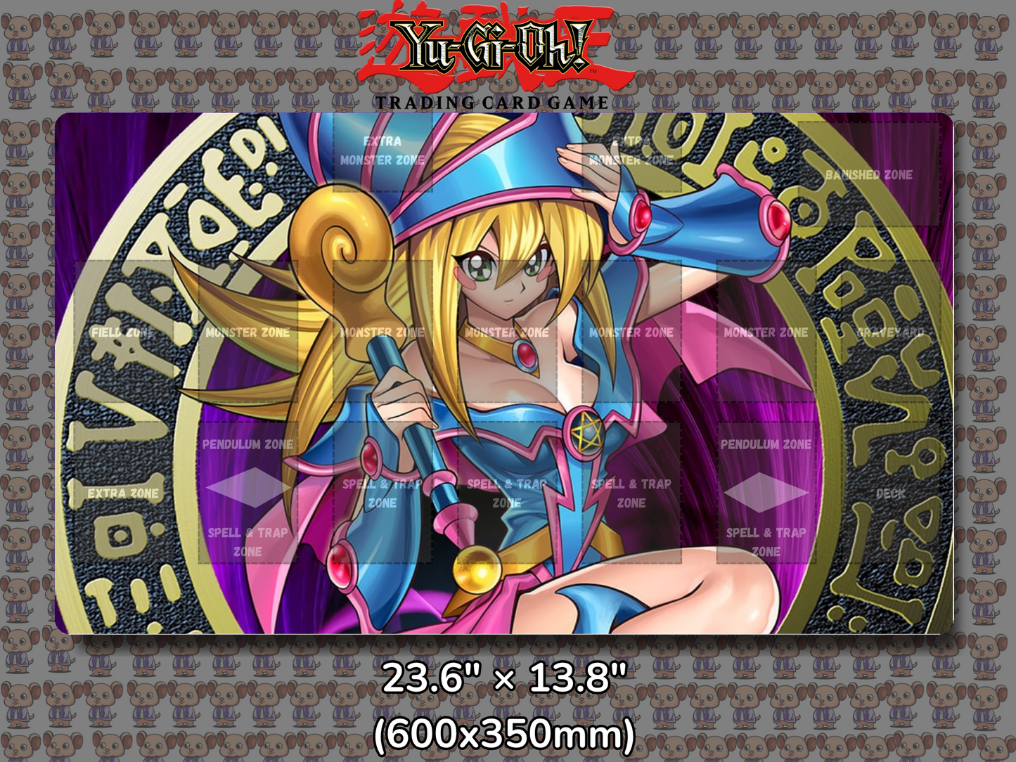 Dark Magician Girl V2 Yu Gi Oh Card Game Playmat Mockup