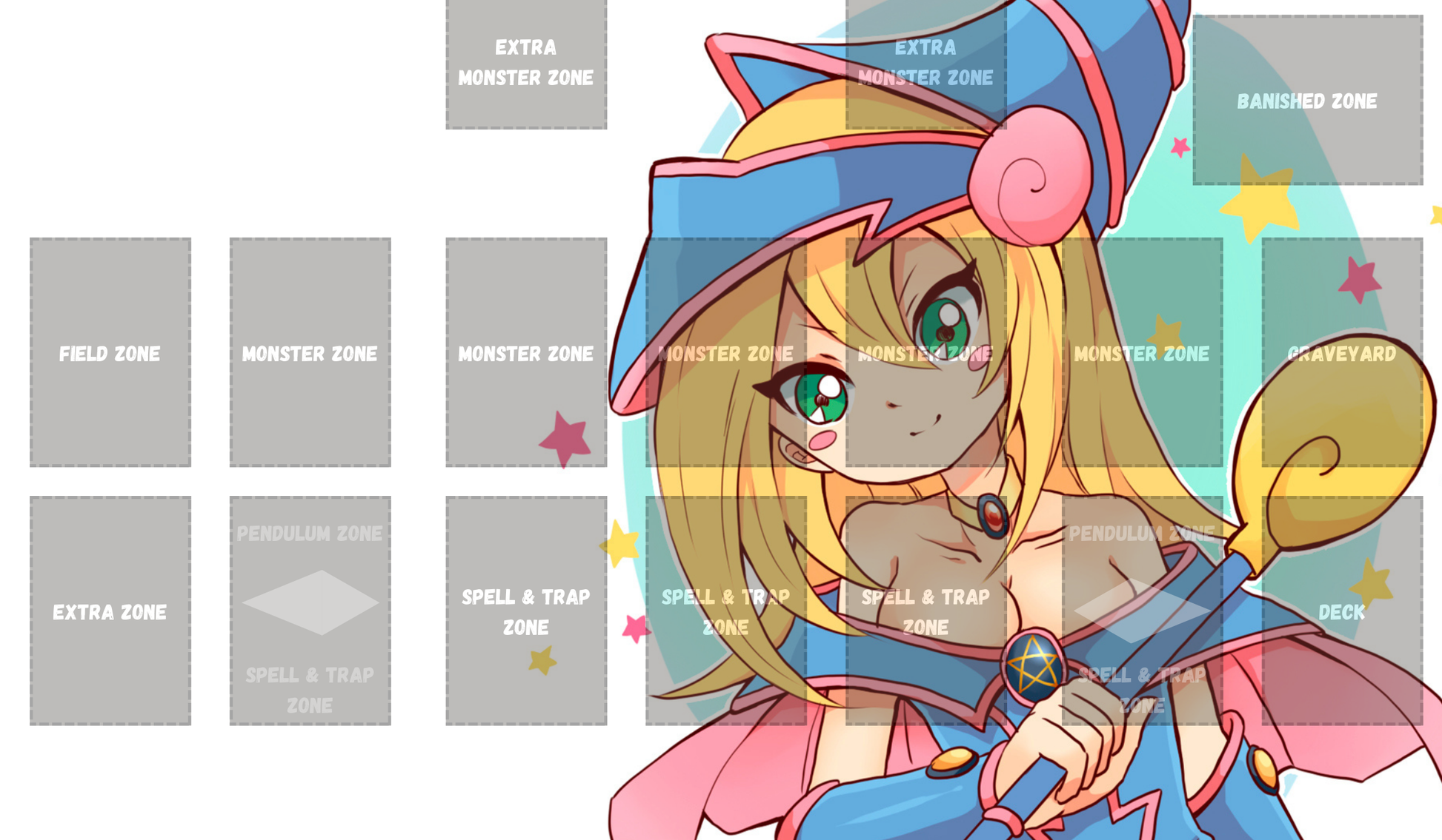 Dark Magician Girl Yu Gi Oh Card Game Playmat