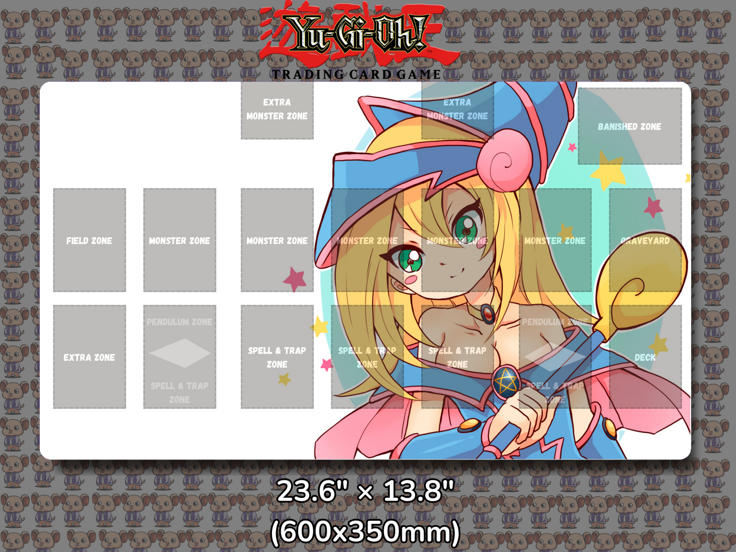Dark Magician Girl Yu Gi Oh Card Game Playmat Mockup