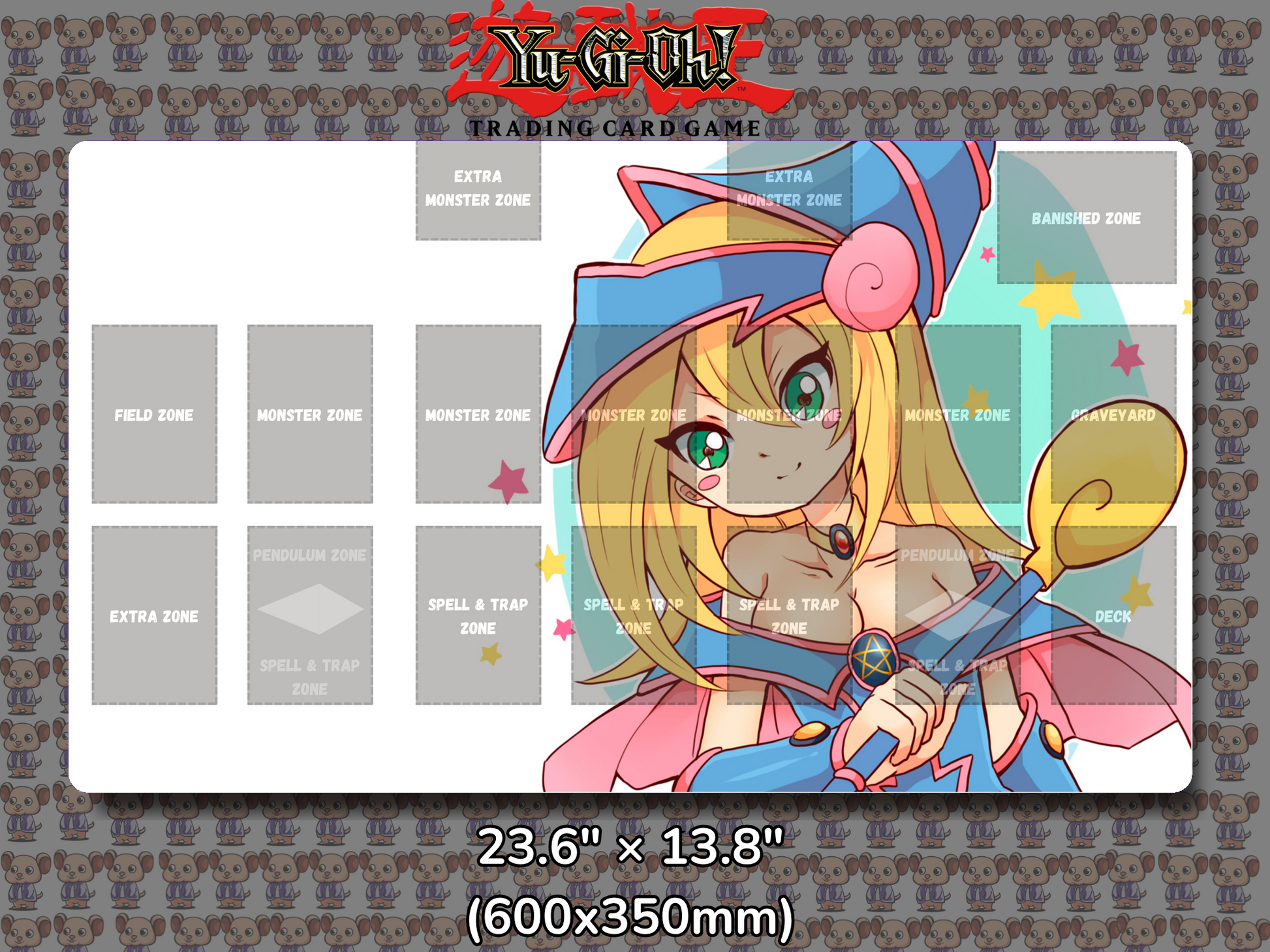 Dark Magician Girl Yu Gi Oh Card Game Playmat Mockup