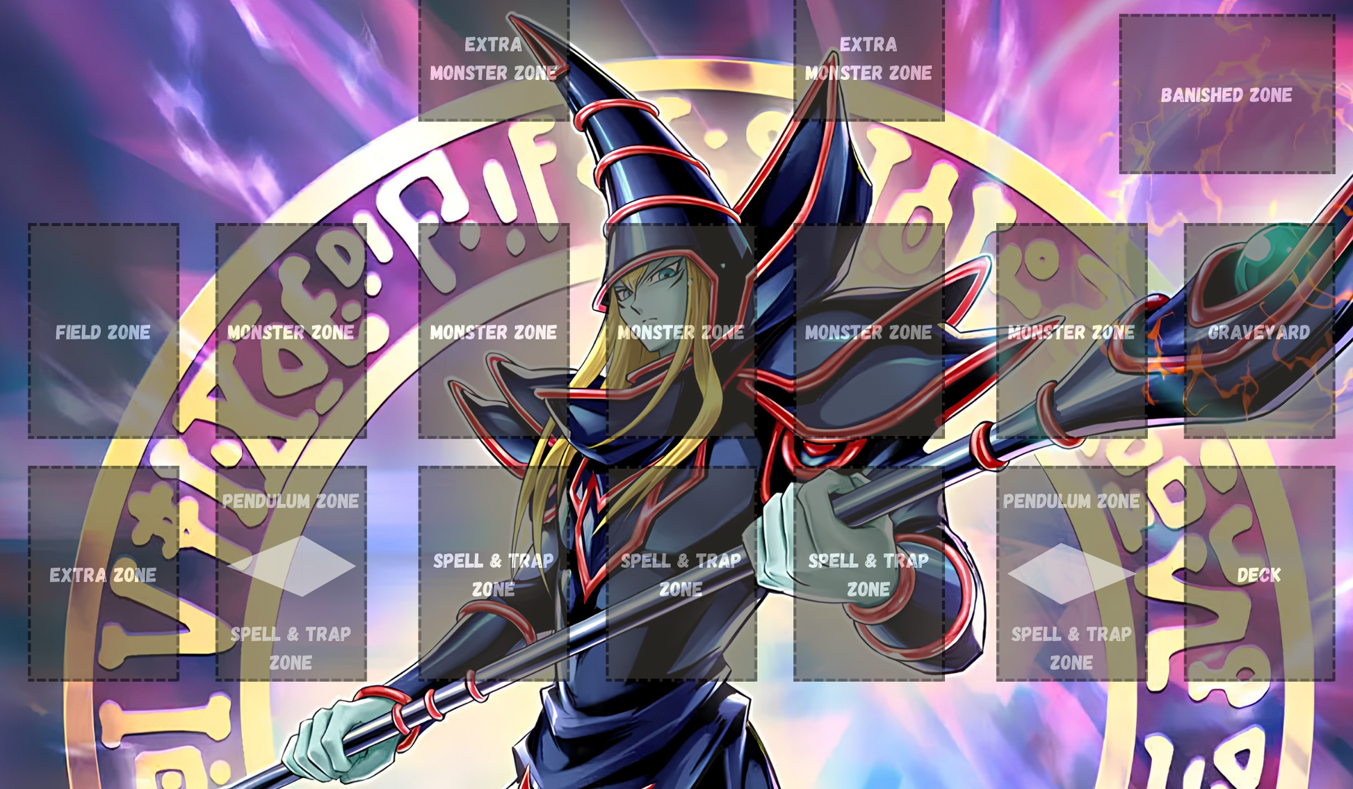 Dark Magician Yu Gi Oh Card Game Playmat