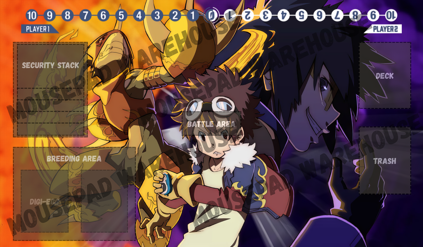 Davis Flamedramon Digimon Card Game Playmat