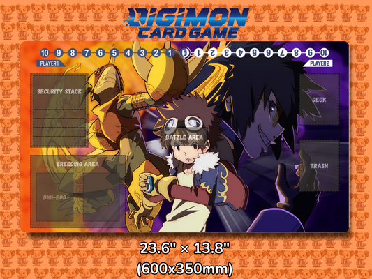 Davis Flamedramon Digimon Card Game Playmat Mockup