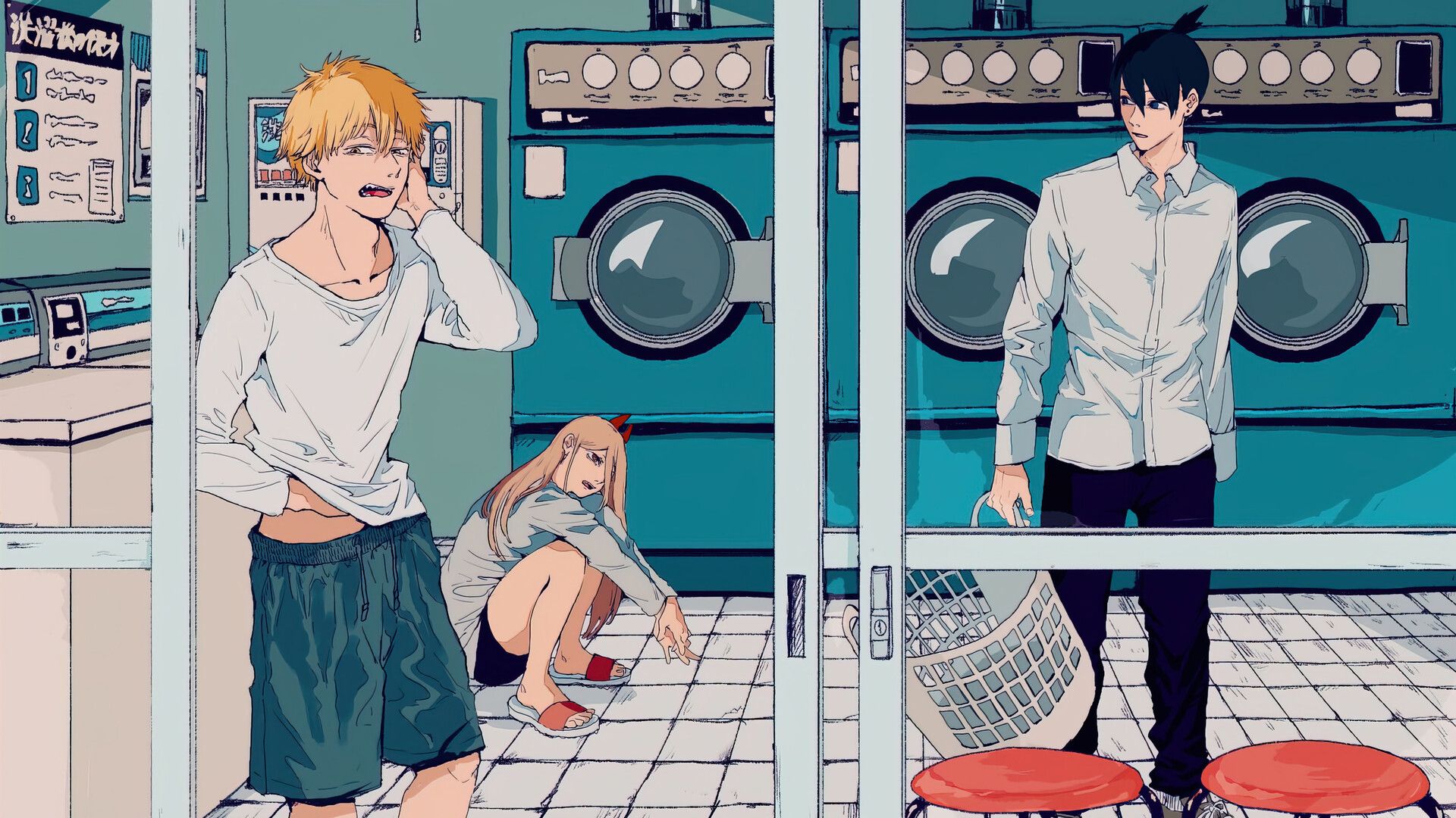 Denji Power Aki Chainsaw Man V18