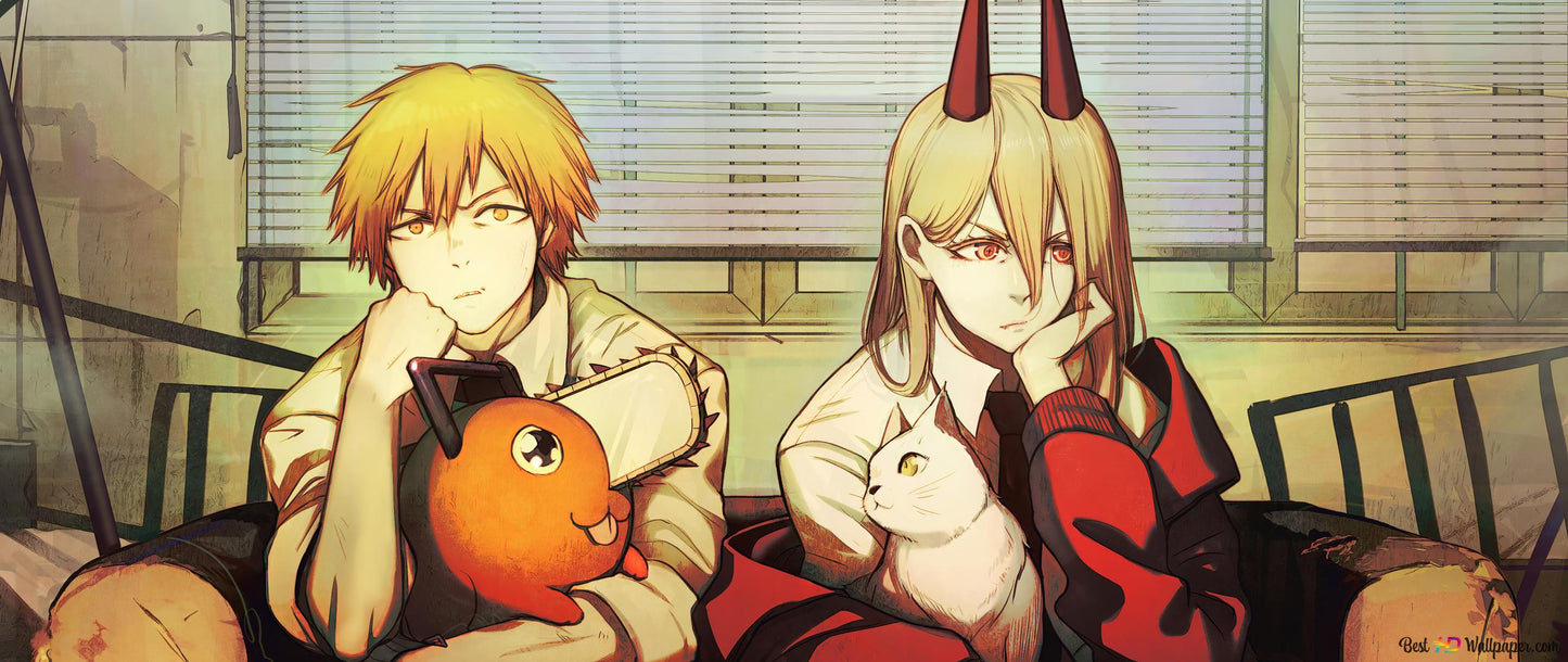 Denji Power Pochita Meowy Chainsaw Man V7 Mousepad