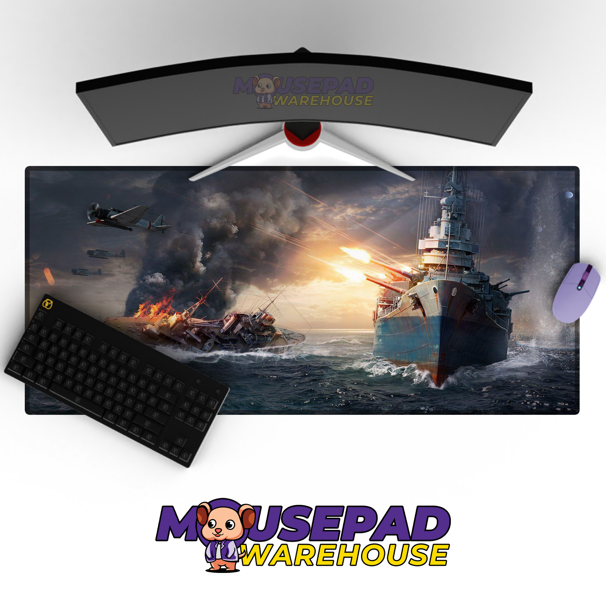 Destroyer Warship V13 Mousepad Deskmat Mockup