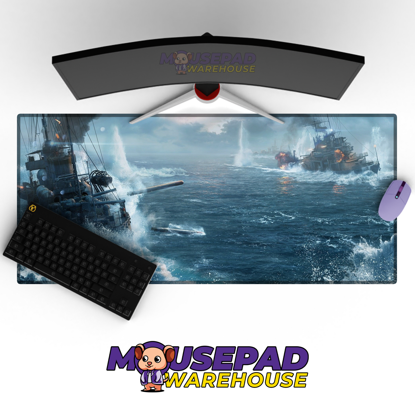 Destroyer Warship V15 Mousepad Deskmat Mockup