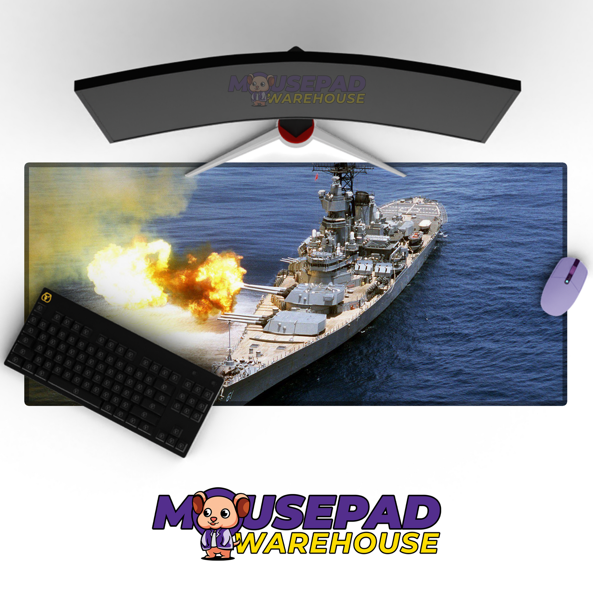 Destroyer Warship V16 Mousepad Deskmat Mockup