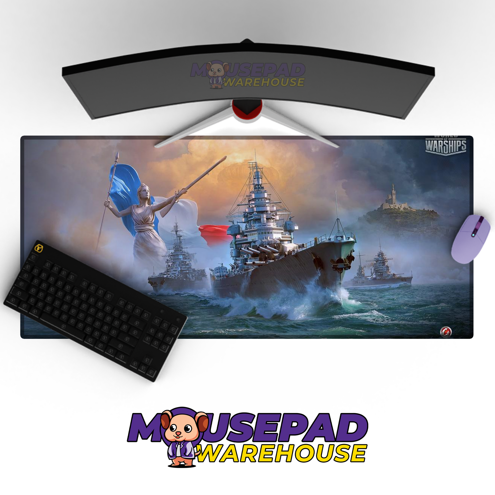 Destroyer Warship V21 Mousepad Deskmat Mockup